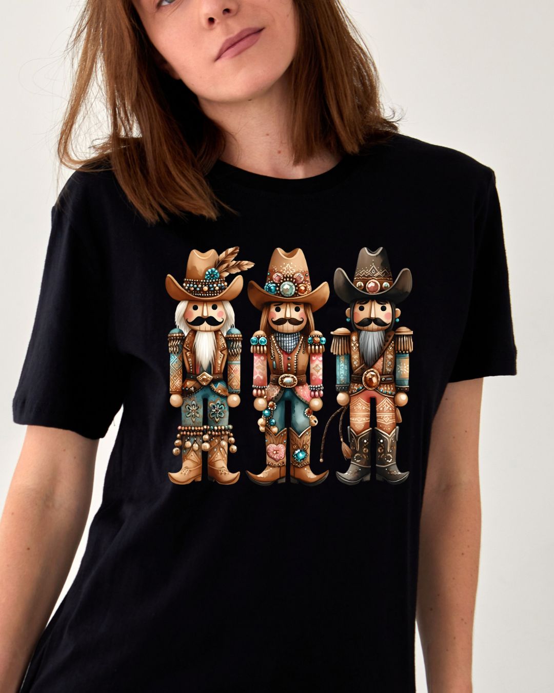 3 Amigos Western Themed Nutcracker Short Sleeve S-Shirt Cedar Hill Country Market