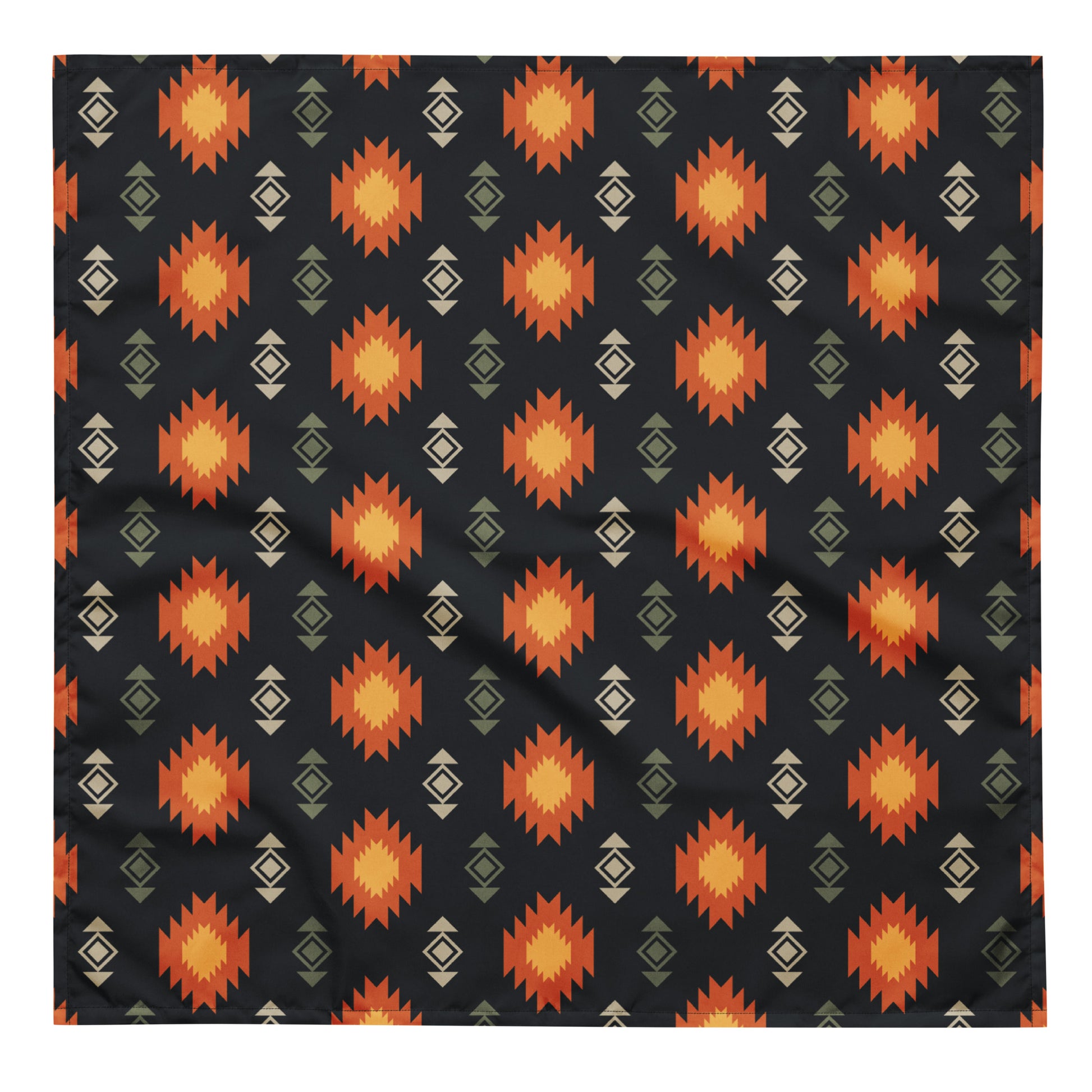 Black Aztec Western Style All-over print bandana CedarHill Country Market