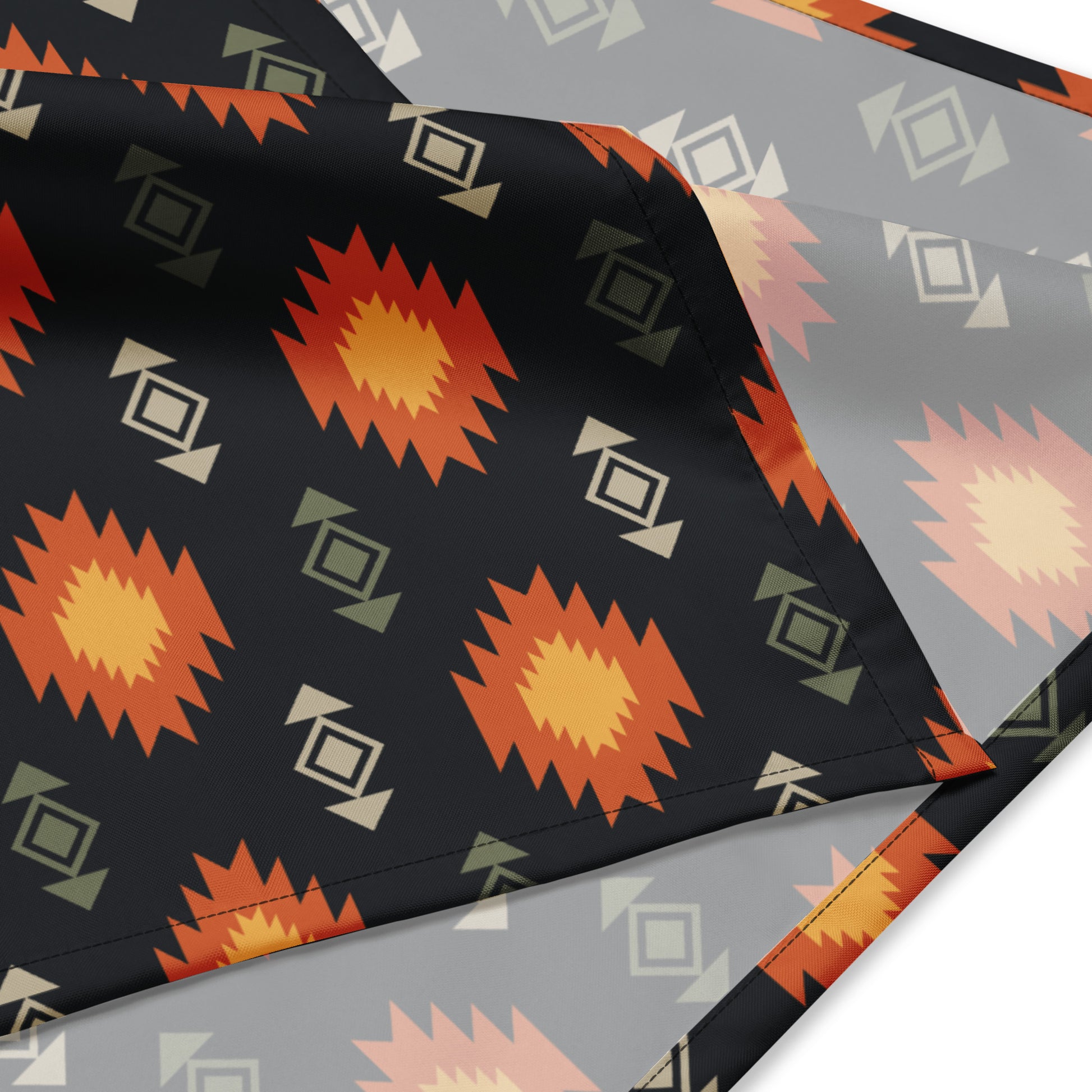 Black Aztec Western Style All-over print bandana CedarHill Country Market