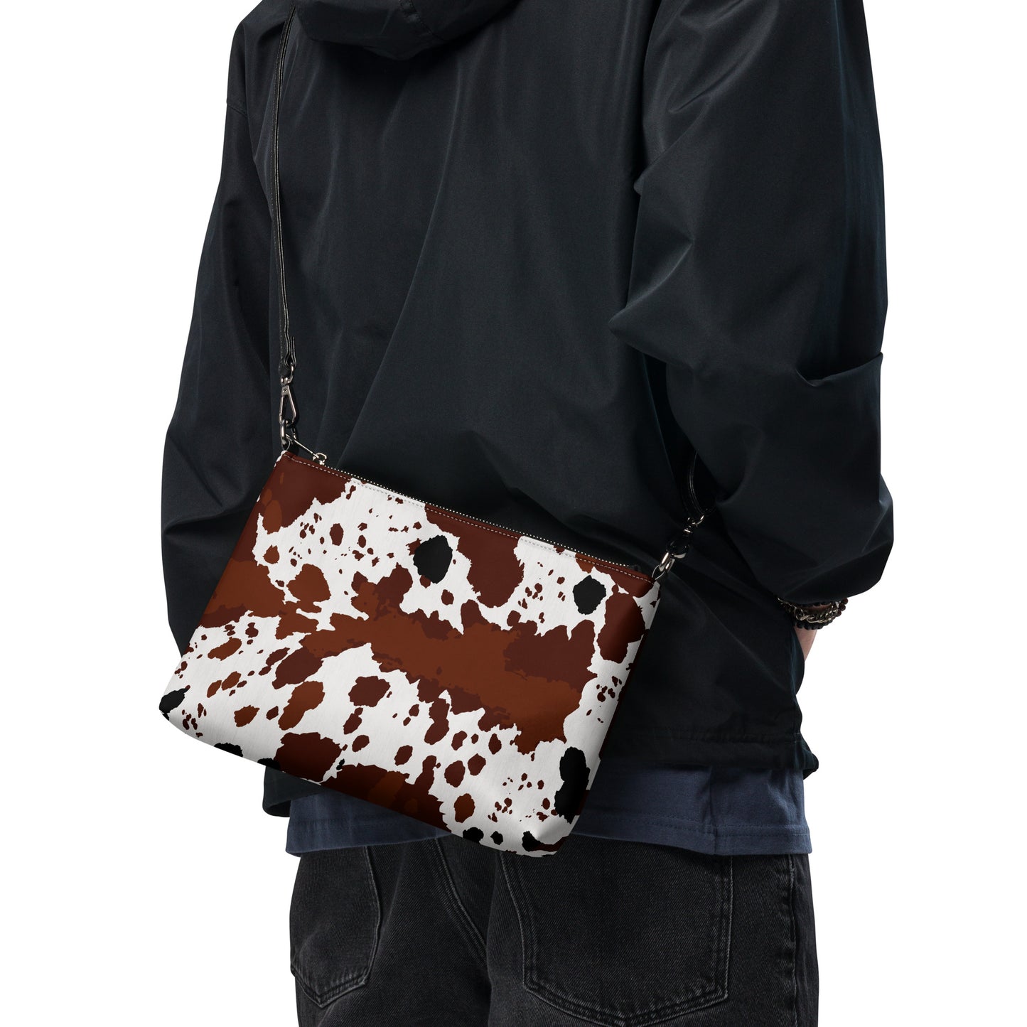 Faux Cowhide Crossbody bag with Adjustable Strap CedarHill Country Market