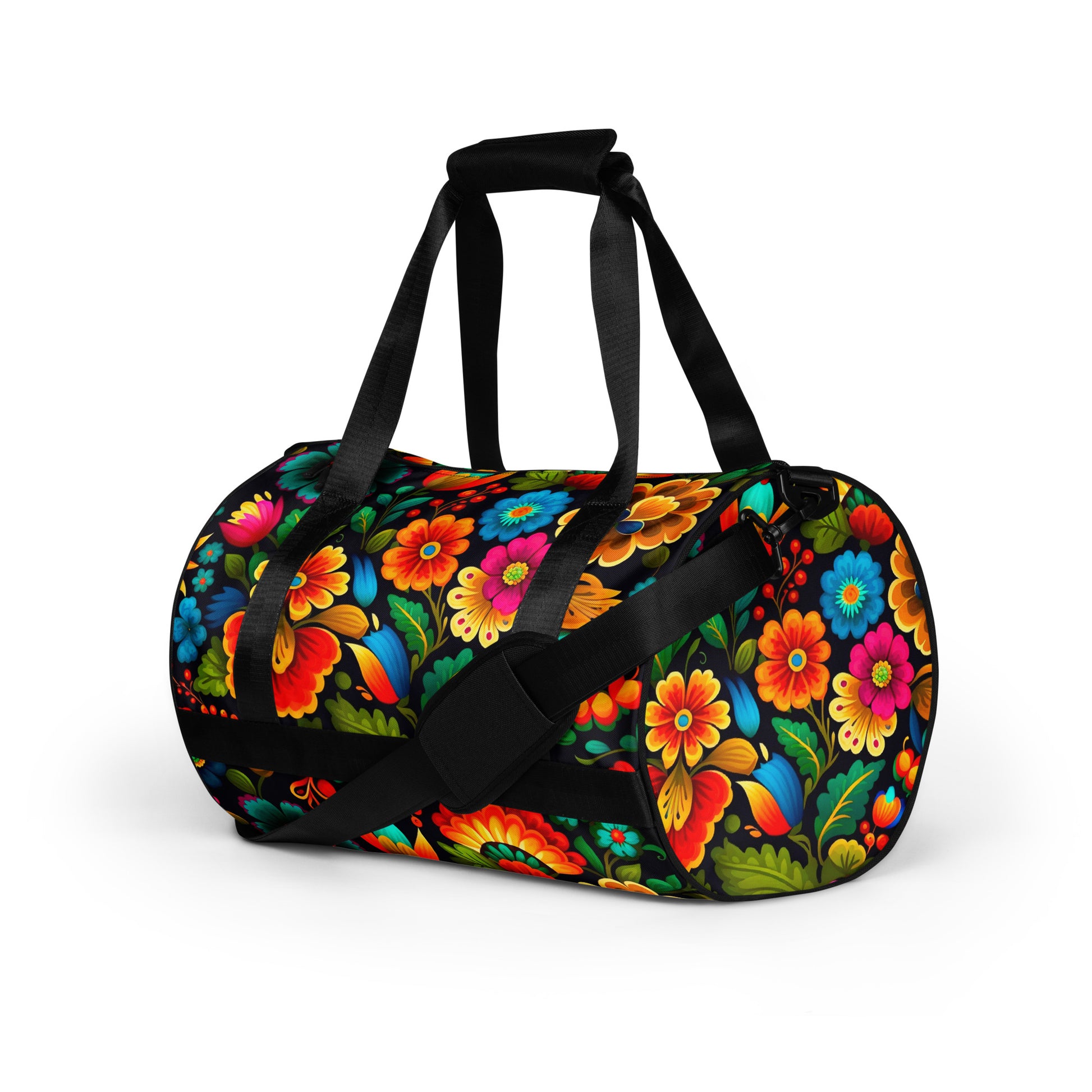Colorful Spanish Floral All-over print gym bag CedarHill Country Market
