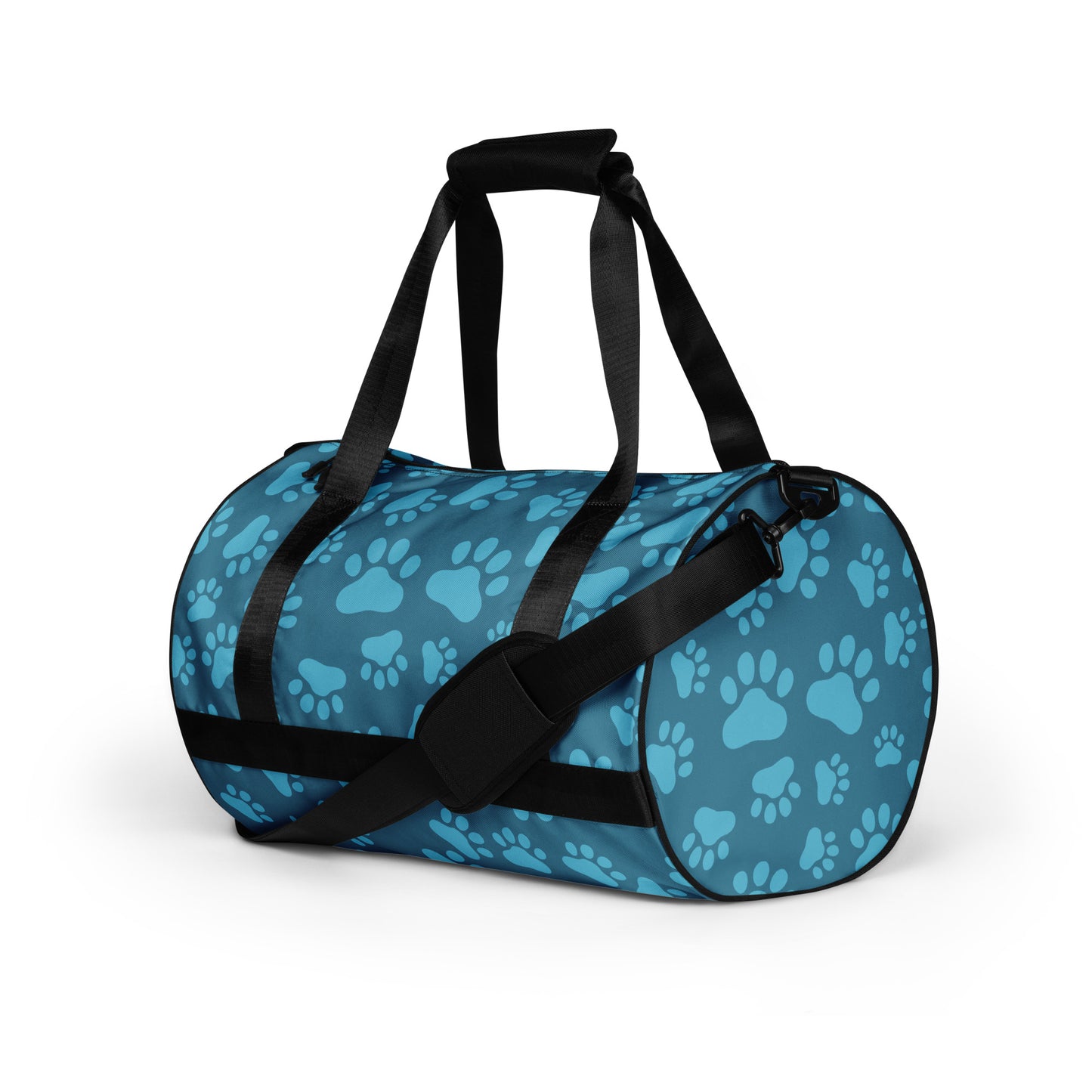 Turquoise Paw Print All-over print gym bag CedarHill Country Market