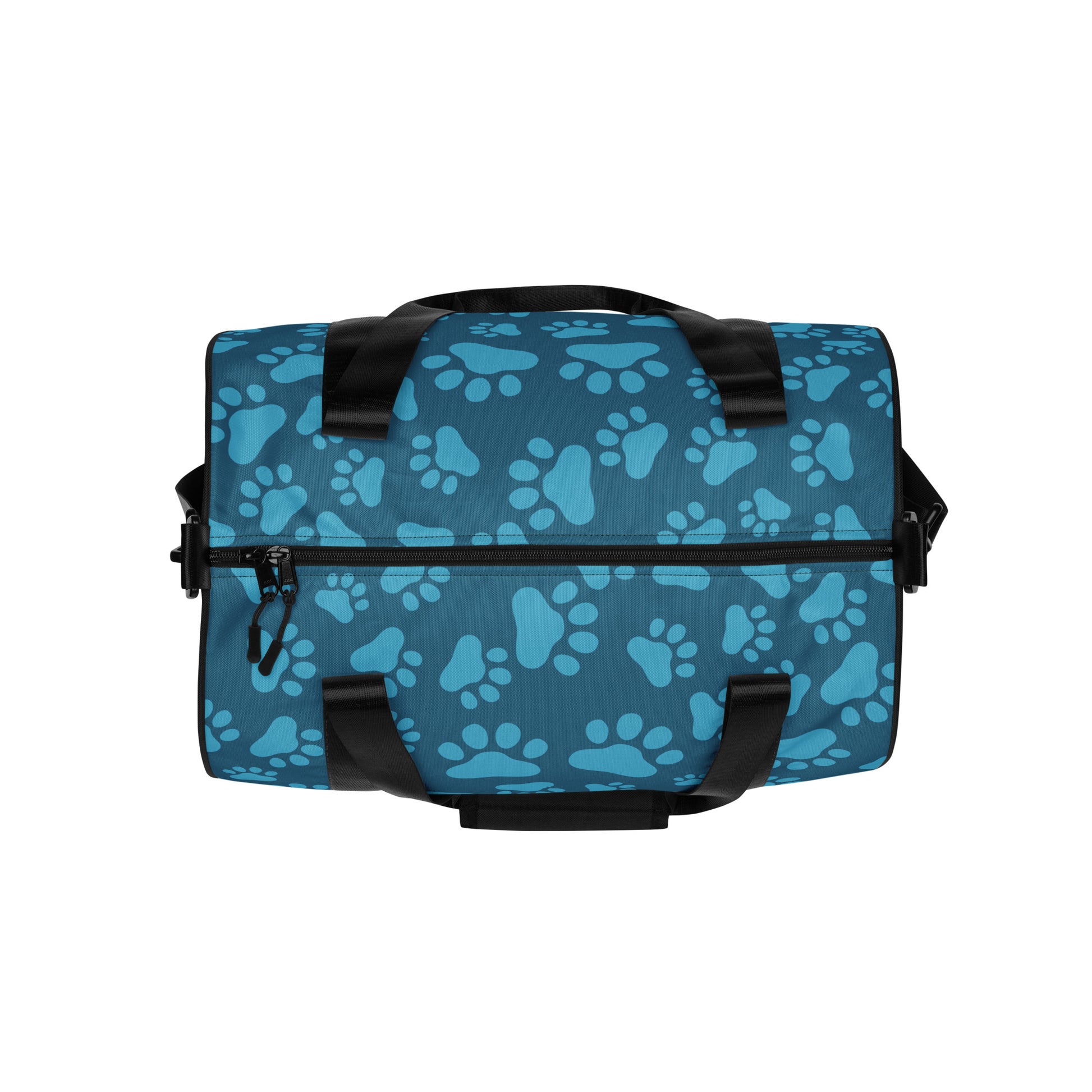 Turquoise Paw Print All-over print gym bag CedarHill Country Market
