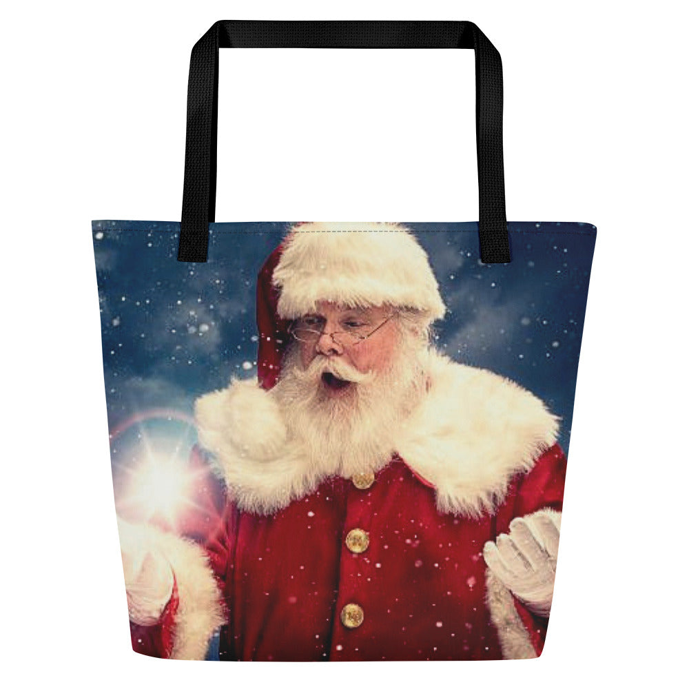 Santa's Christmas All-Over Print Large Tote Bag CedarHill Country Market