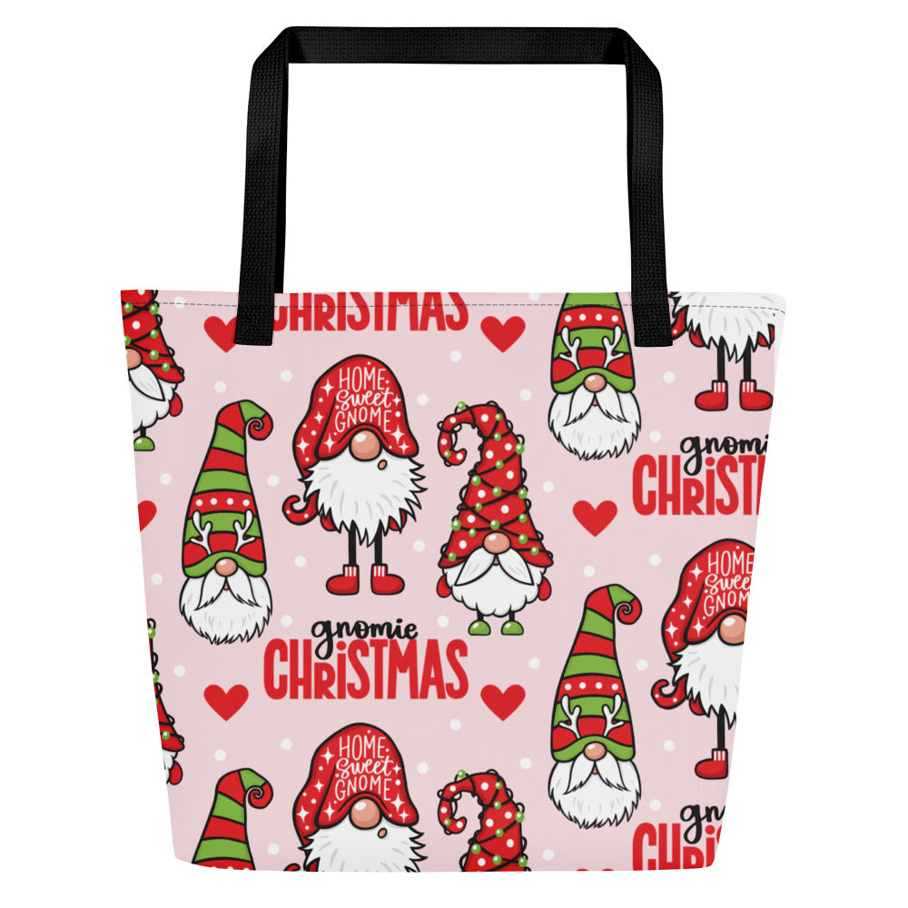 Gnomies Christmas All-Over Print Large Tote Bag CedarHill Country Market