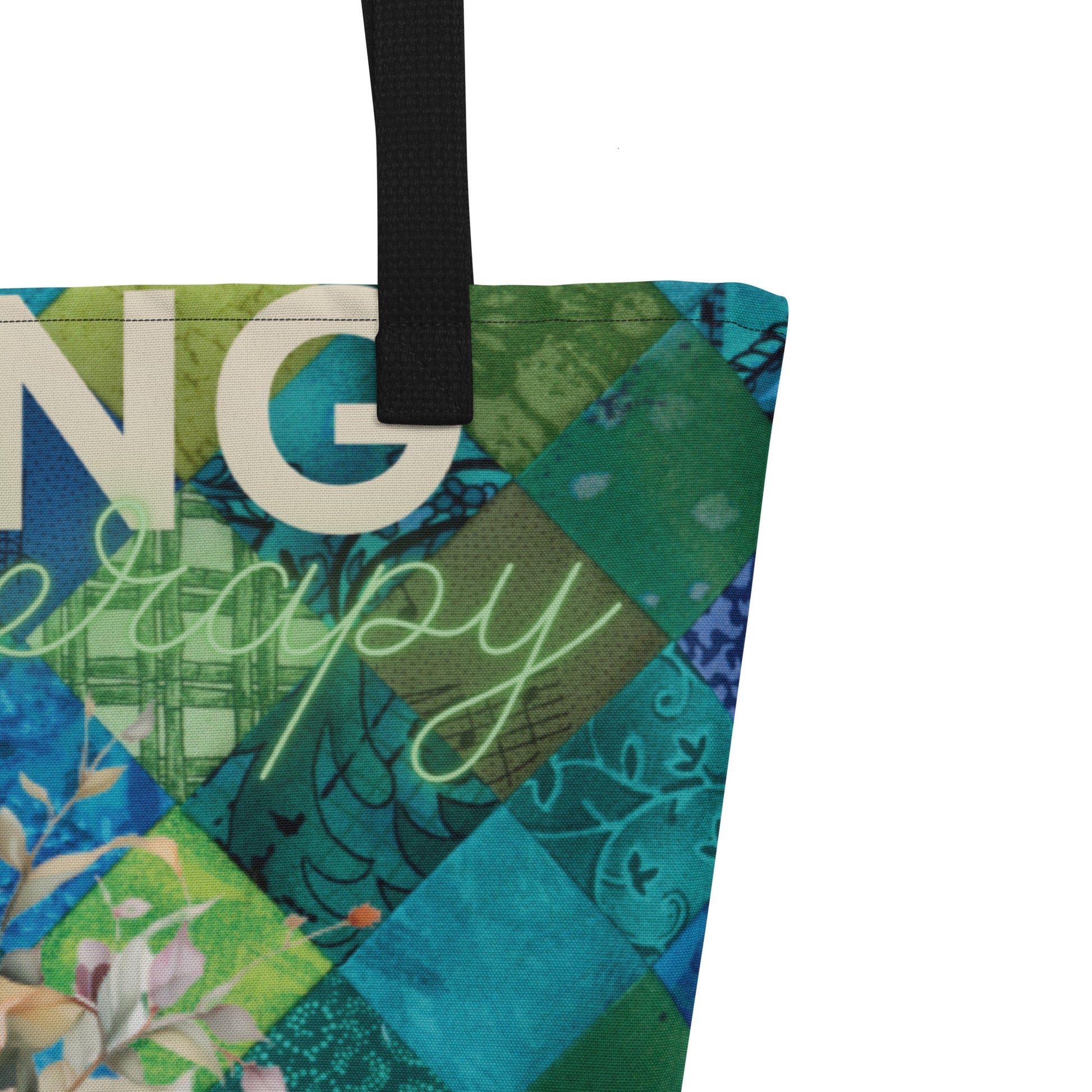 Sewing is my Therapy All-Over Print Large Tote Bag CedarHill Country Market