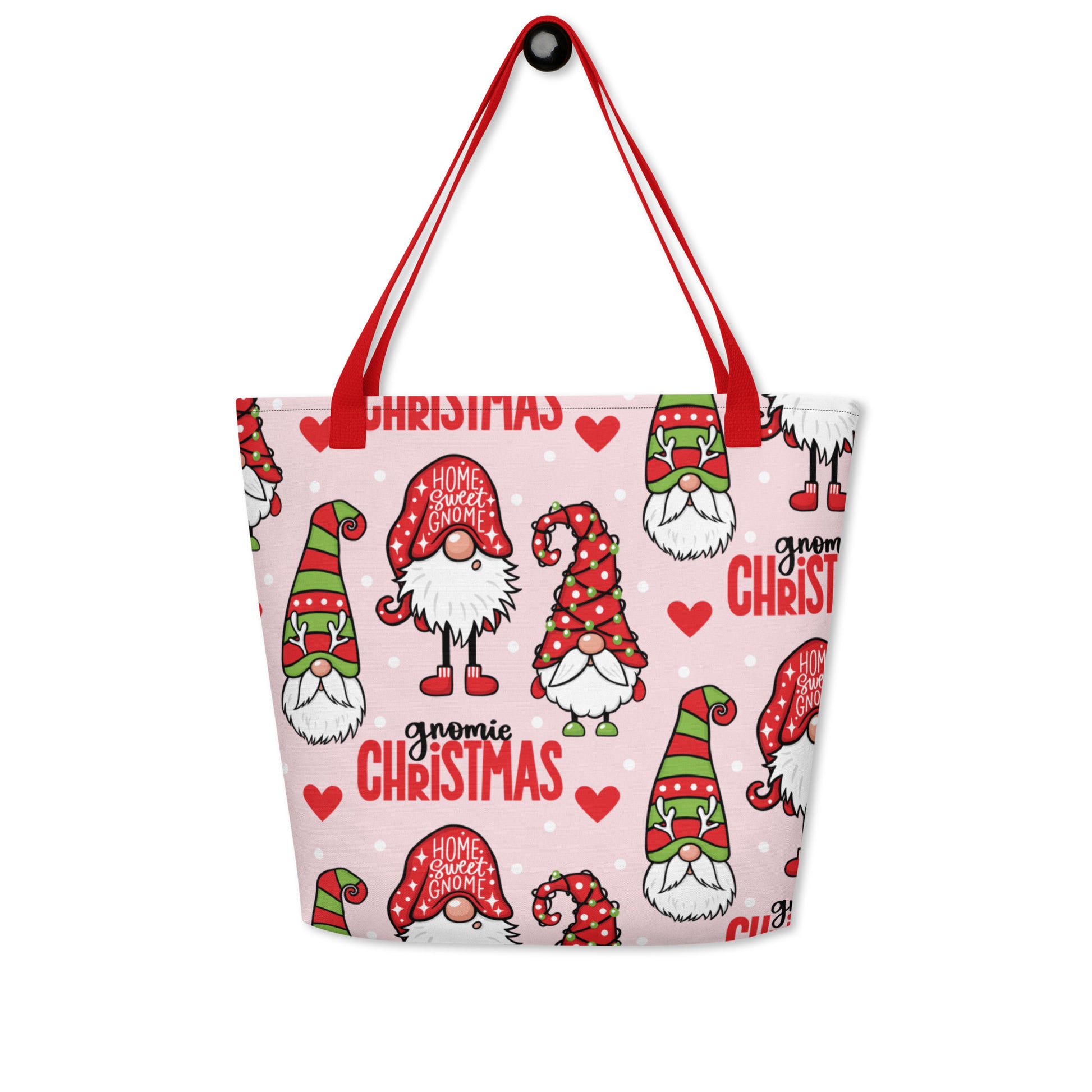 Gnomies Christmas All-Over Print Large Tote Bag CedarHill Country Market