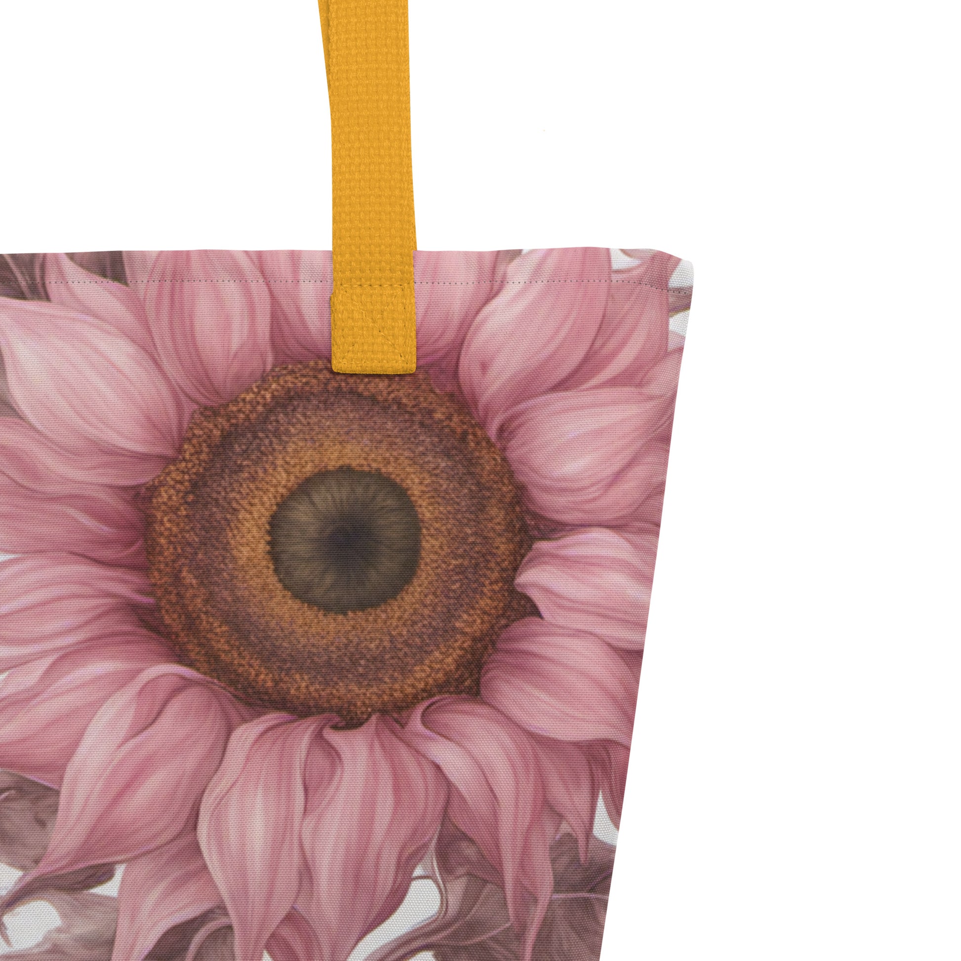 Pink Sunflower Blast All-Over Print Large Tote Bag CedarHill Country Market