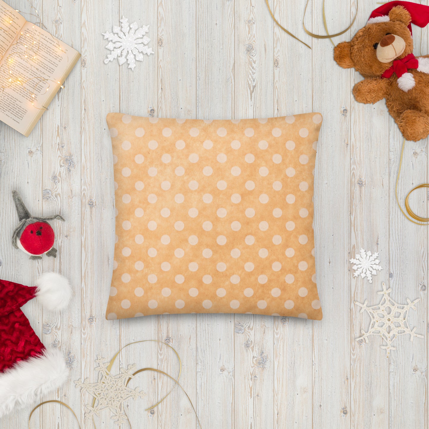 Gingerbread Christmas Premium Throw Pillow CedarHill Country Market