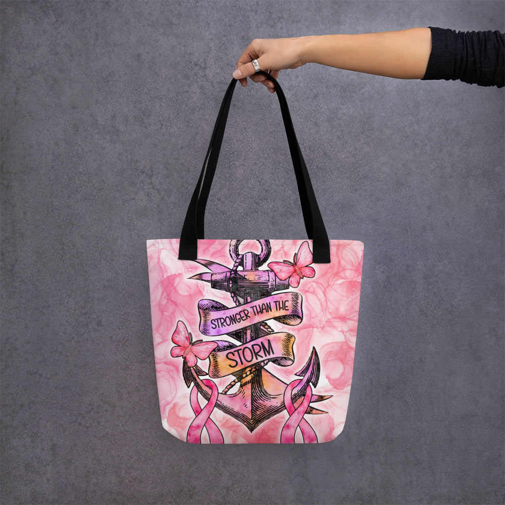 Stronger Than the Storm Breast Cancer Awareness Tote bag CedarHill Country Market
