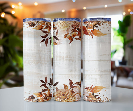 Autumns Breath Floral Stainless steel tumbler CedarHill Country Market
