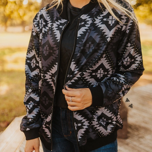 Bling It Back Aztec Black Jacket - PREORDER EXPIRES SEP 1ST CedarHill Country Market