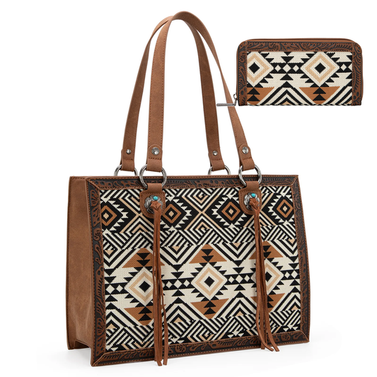 Montana West Aztec Tapestry Concealed Carry Tote and Wallet CedarHill Country Market