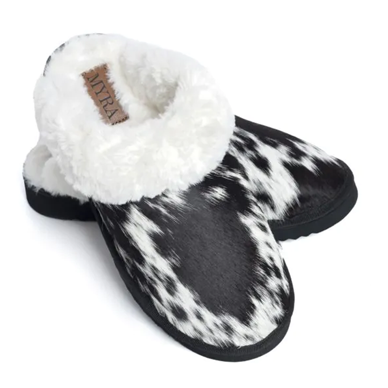 Cowhide  Hair on Hide Western Style Slippers by Myra CedarHill Country Market