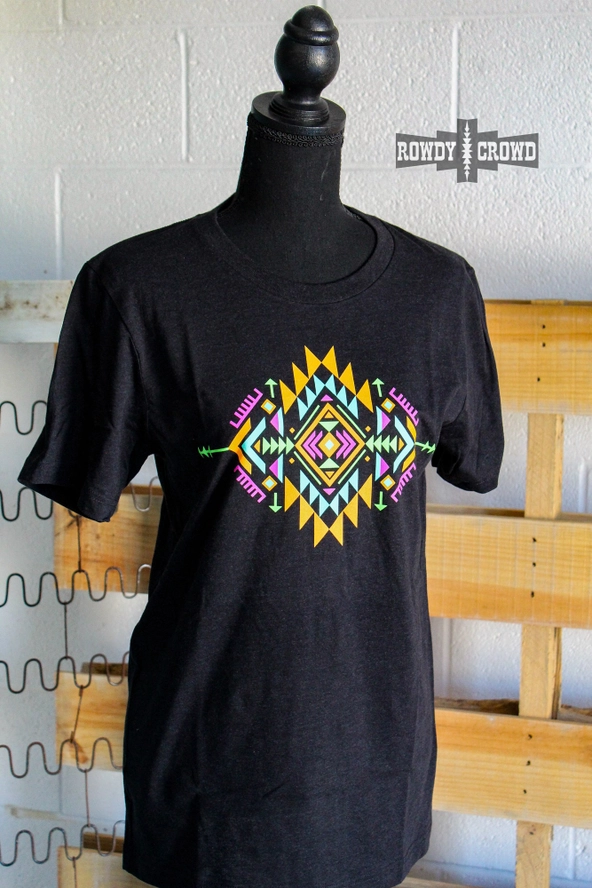 Good Vibes Aztec Blanket T-shirt Cedar Hill Country Market