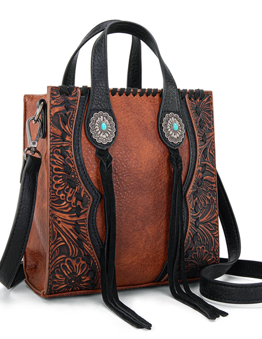 Trinity Ranch Concho Collection Mini Tote/Crossbody Cedar Hill Country Market