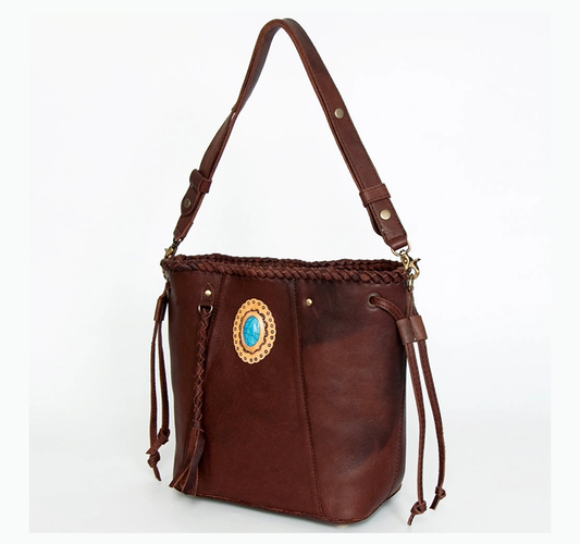 Bucket Genuine Western Leather Women Bag - AD No. 712 PREORDER Cedar Hill Country Market