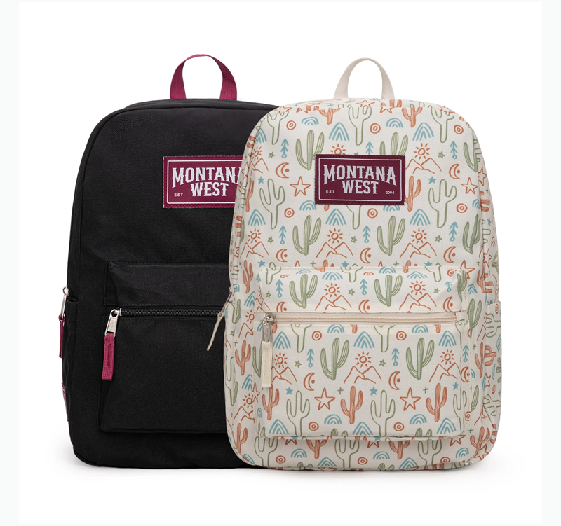 Montana West Cowboy Boots Cactus Print Backpack -2Pcs Set - Multi Cedar Hill Country Market