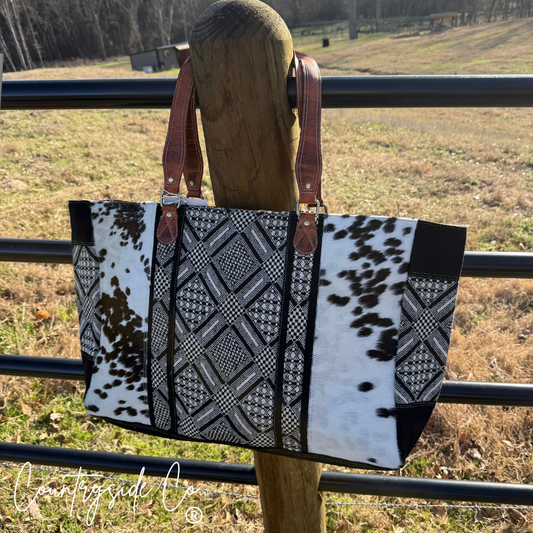 Charlene Cowhide Weekender Bag Countryside Co.