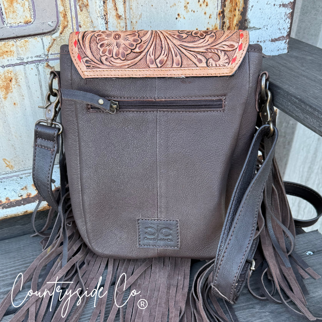 Cherry Crush Tooled Leather Purse Countryside Co.