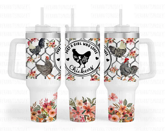 Just a Girl Who Loves Chicken Tumbler - 40oz Cedar Hill Country Market