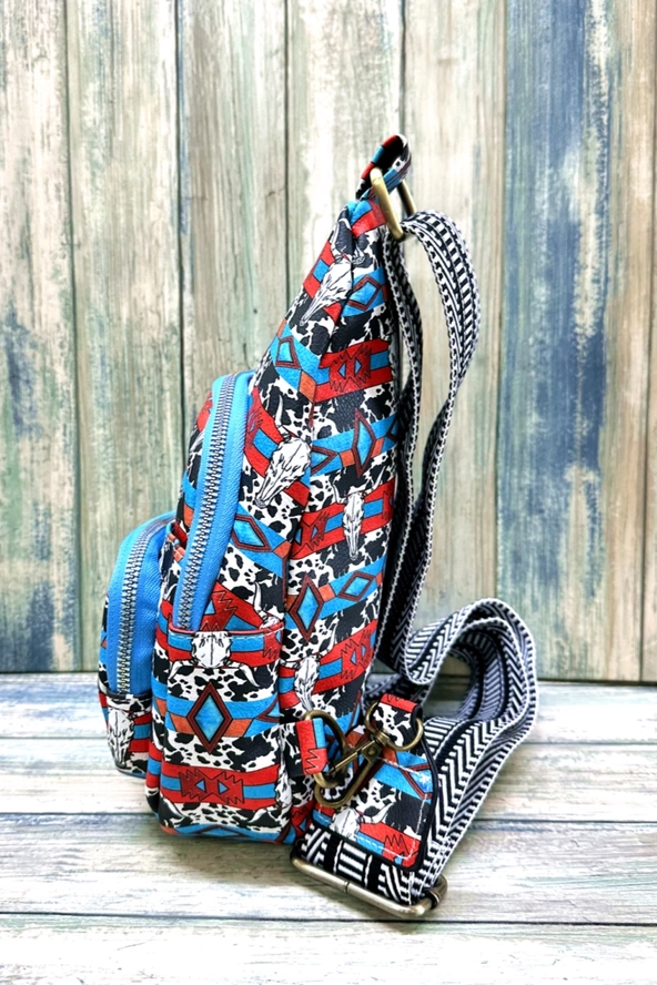 Cow Print Crossbody Sling Bag with Adjustable Strap Cedar Hill Country Market