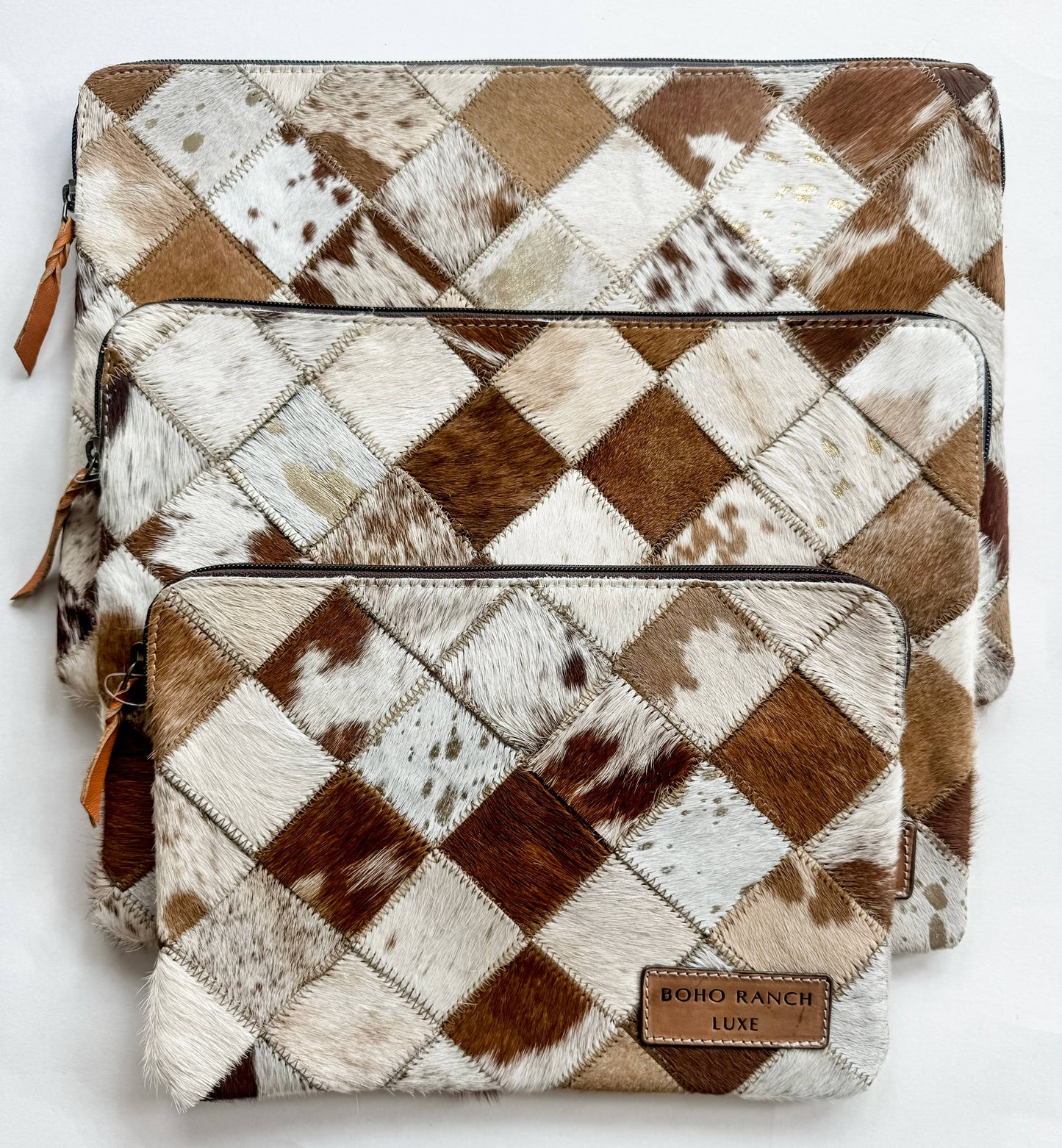 BOHO LUXE LAPTOP tech sleeve computer bag hairon cowhide Boho Ranch Shop