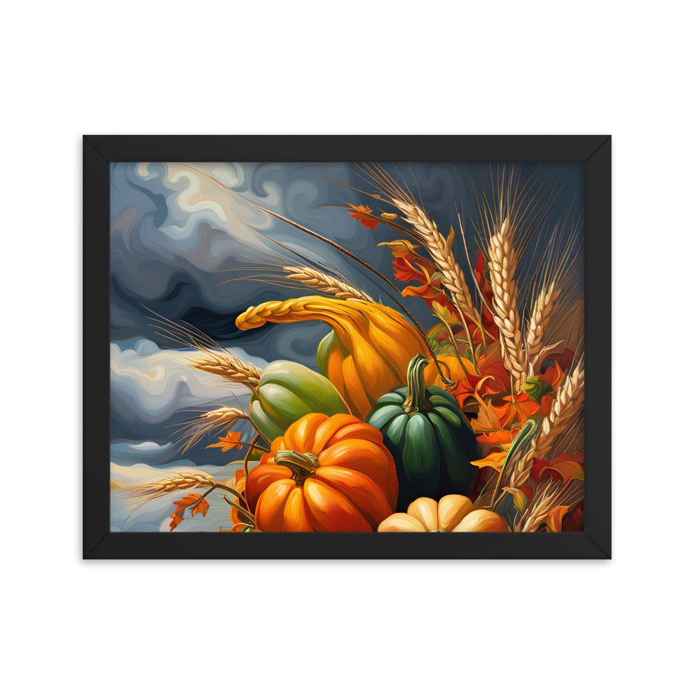 Pumpkin Fall Harvest Printed and Framed poster CedarHill Country Market