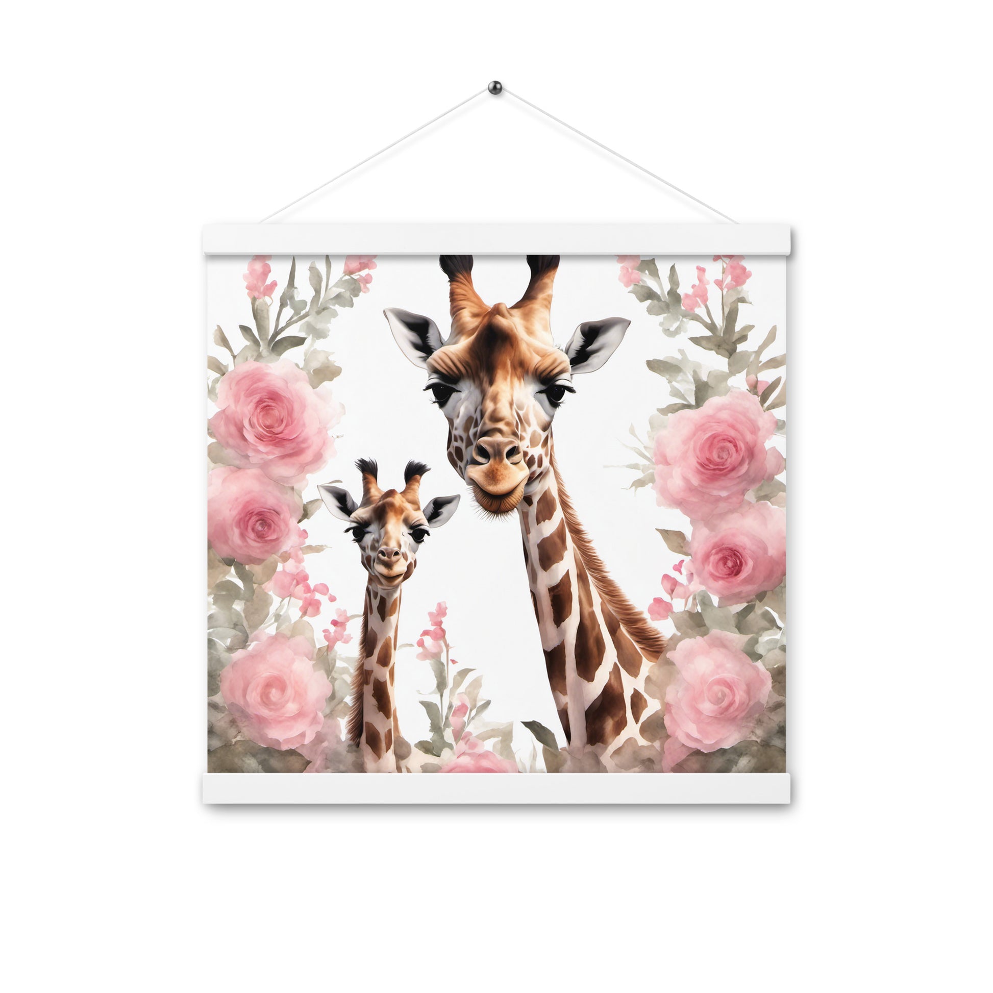 Mamma and Baby Giraffe Nursery Poster with hangers CedarHill Country Market