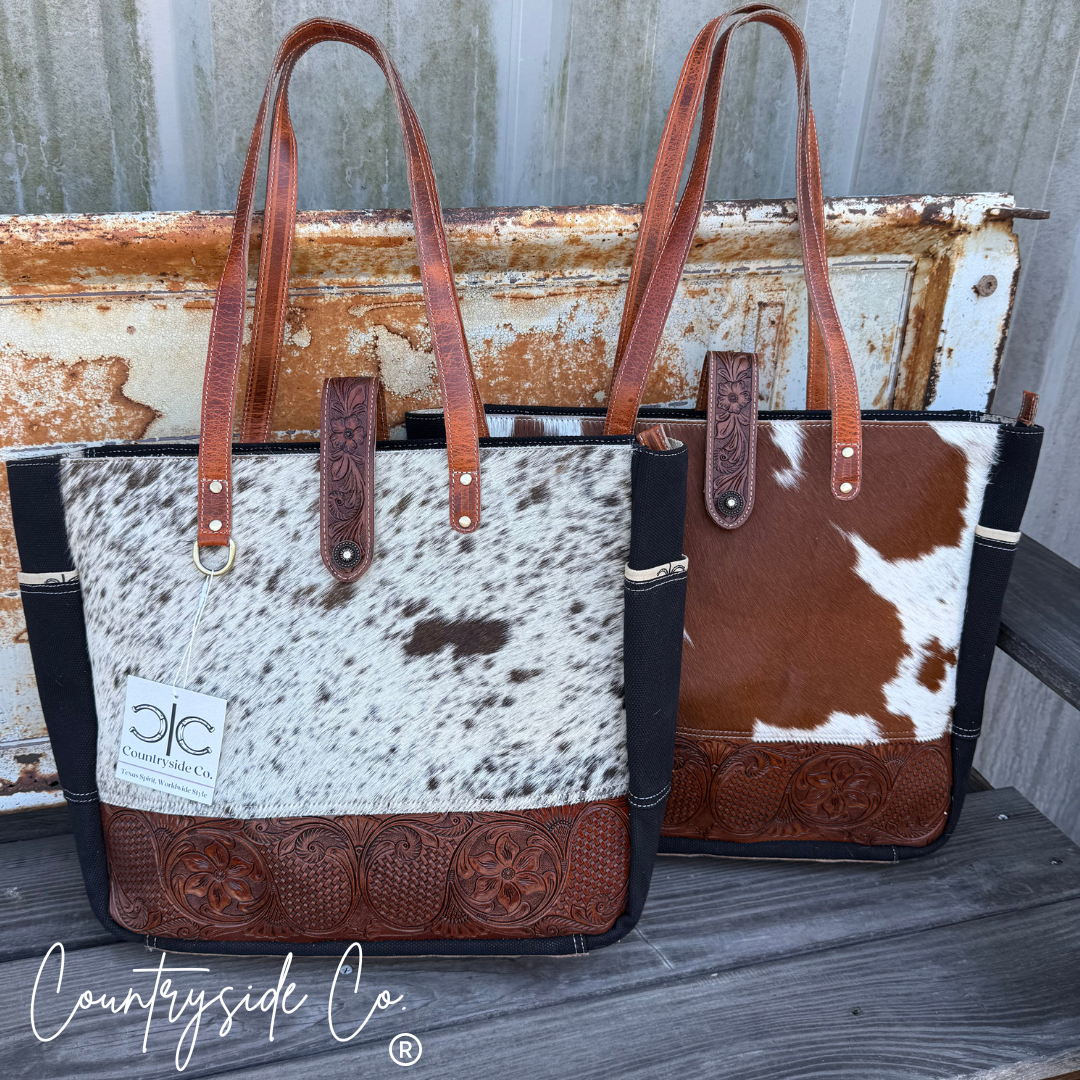 Darby Cowhide Carry All Overnight Bag Countryside Co.