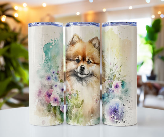 Golden Pomeranian Stainless steel tumbler CedarHill Country Market