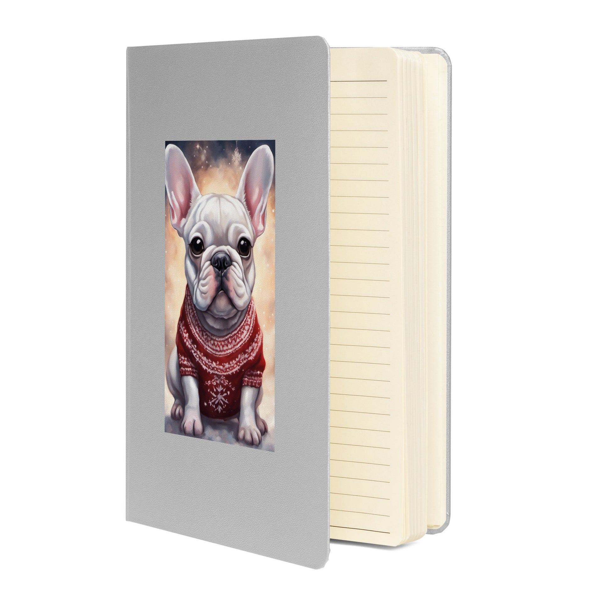Winter Frenchie Hardcover bound notebook CedarHill Country Market