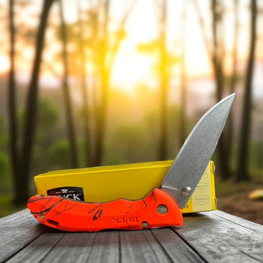 Bantam BBW Lockback (BU284CMS9) Mossy Oak Blaze Orange Knife 7226 CedarHill Country Market
