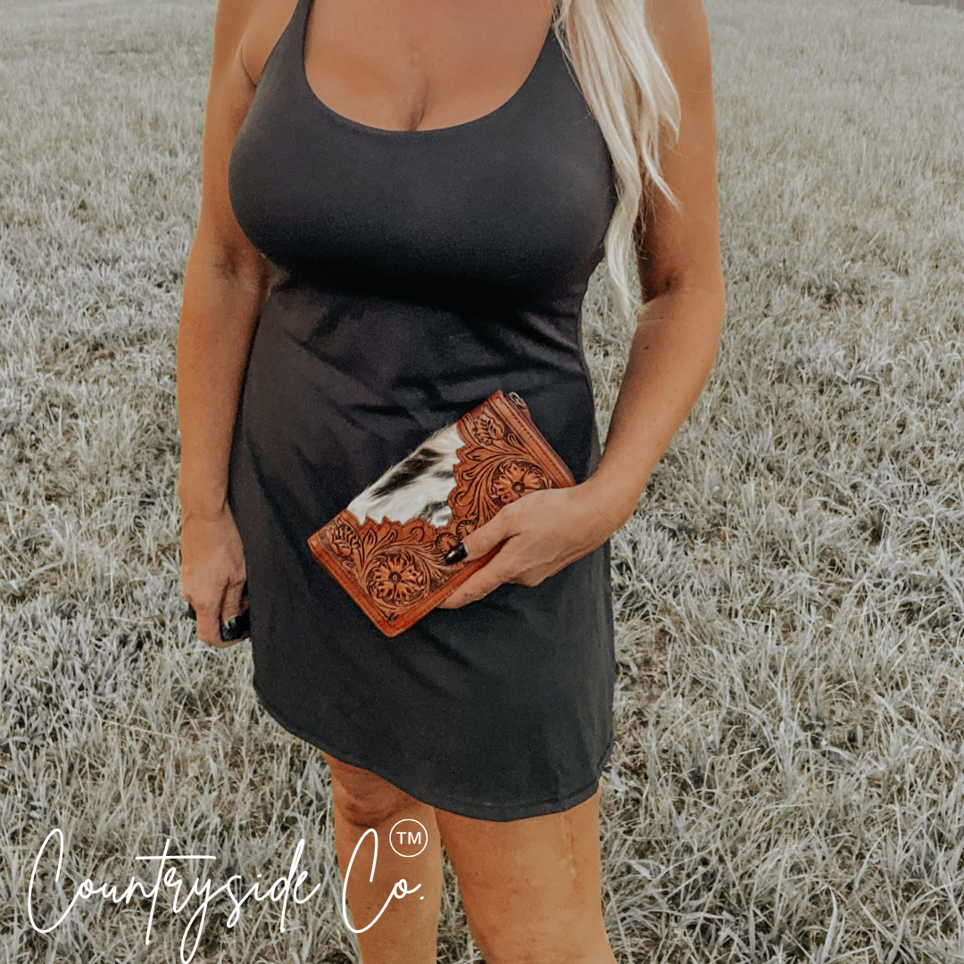 Juliet Tooled Leather Cowhide Wallet Countryside Co.