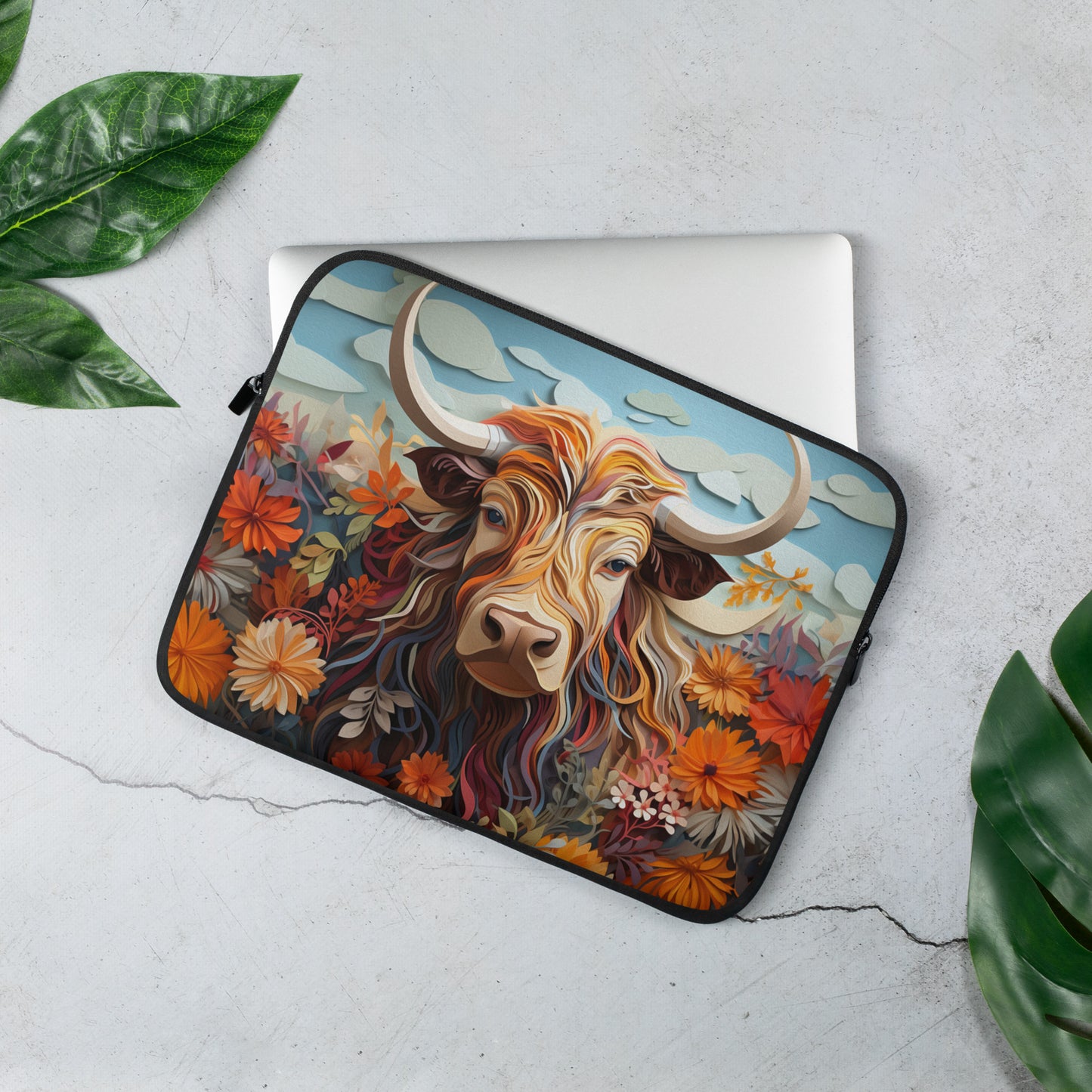 Highlander Cow Laptop Sleeve CedarHill Country Market