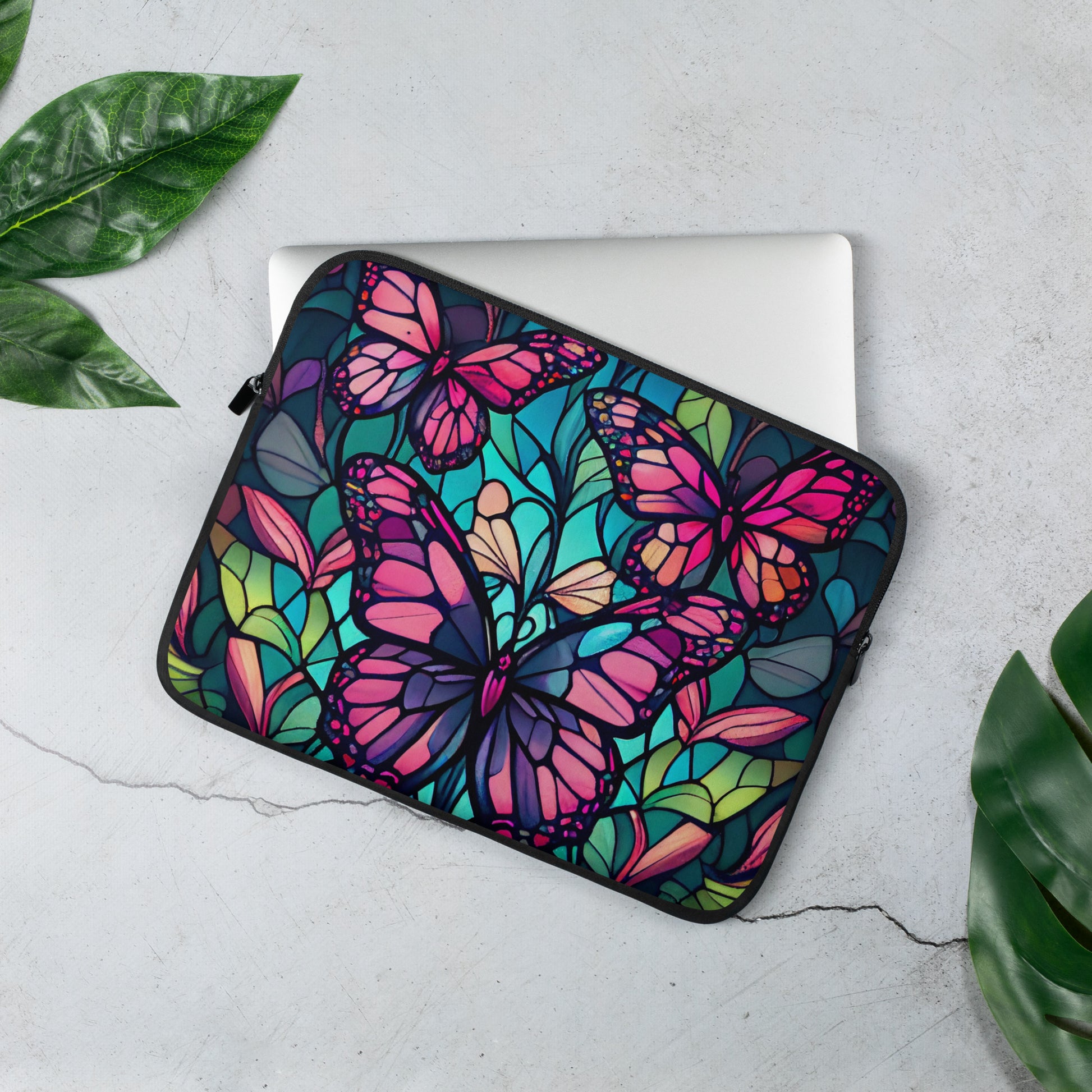 Stain glass Butterfly Bliss Laptop Sleeve CedarHill Country Market