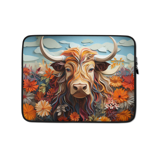 Highlander Cow Laptop Sleeve CedarHill Country Market