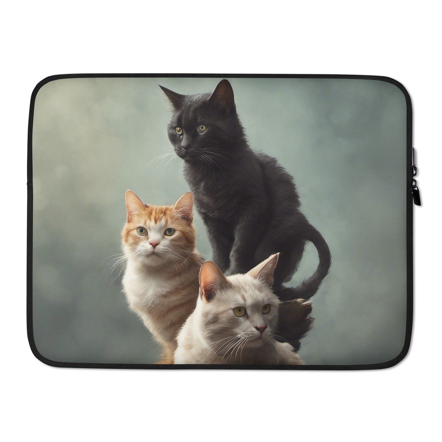 Three Nine Lives Cat Portrait Laptop Sleeve CedarHill Country Market