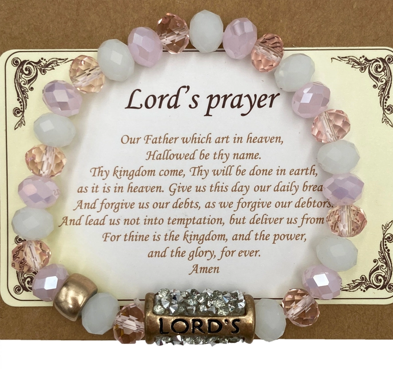 Lord's Prayer Briolette Beaded Bracelet Cedar Hill Country Market