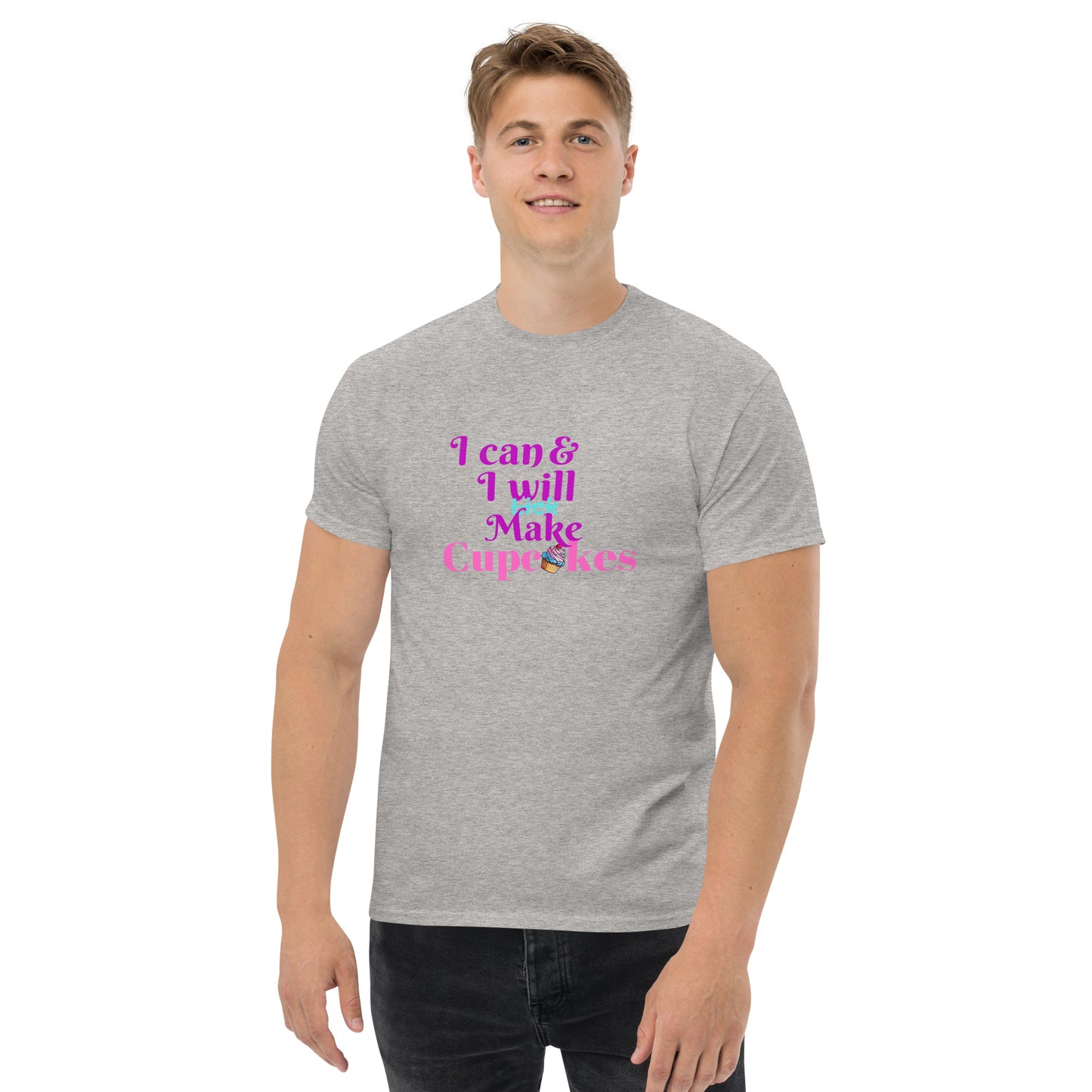 I can and I will Lick/Make Cupcakes Bakery Themed Men's classic tee CedarHill Country Market