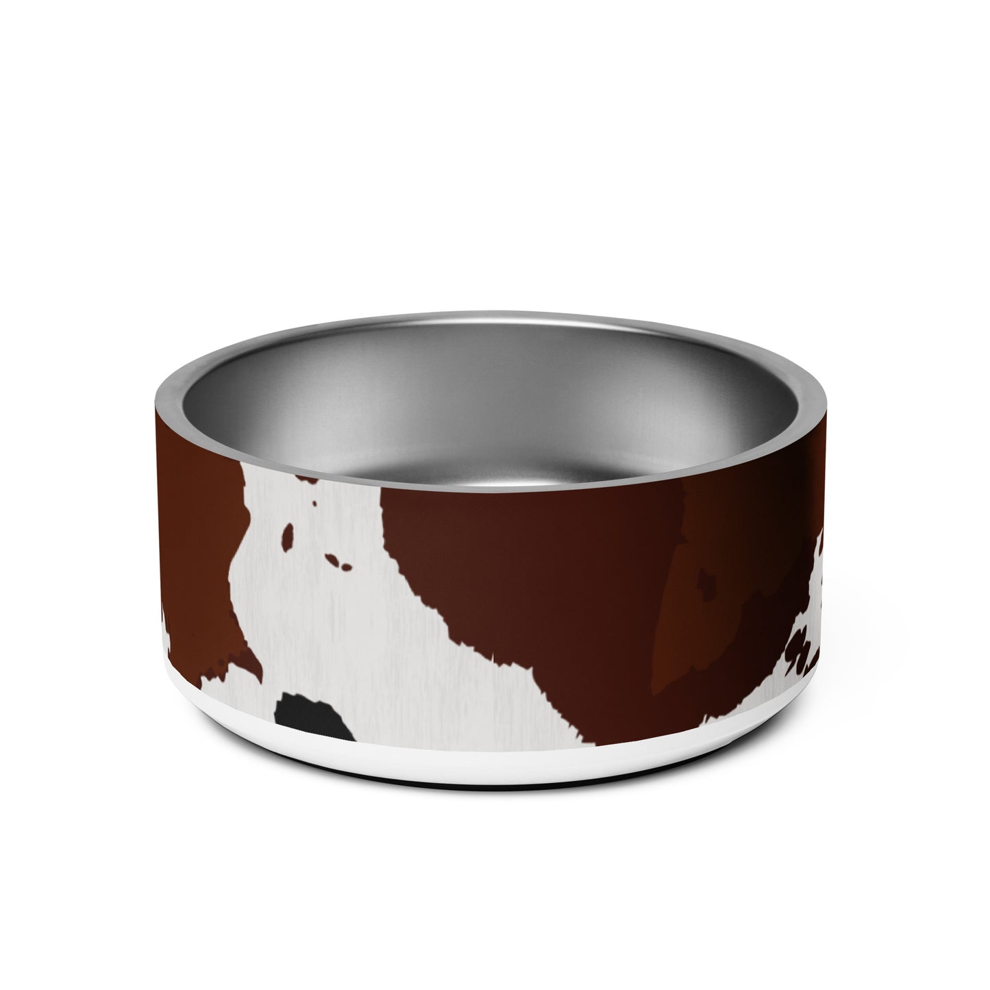 Cowhide Western Themed Printed Pet bowl CedarHill Country Market