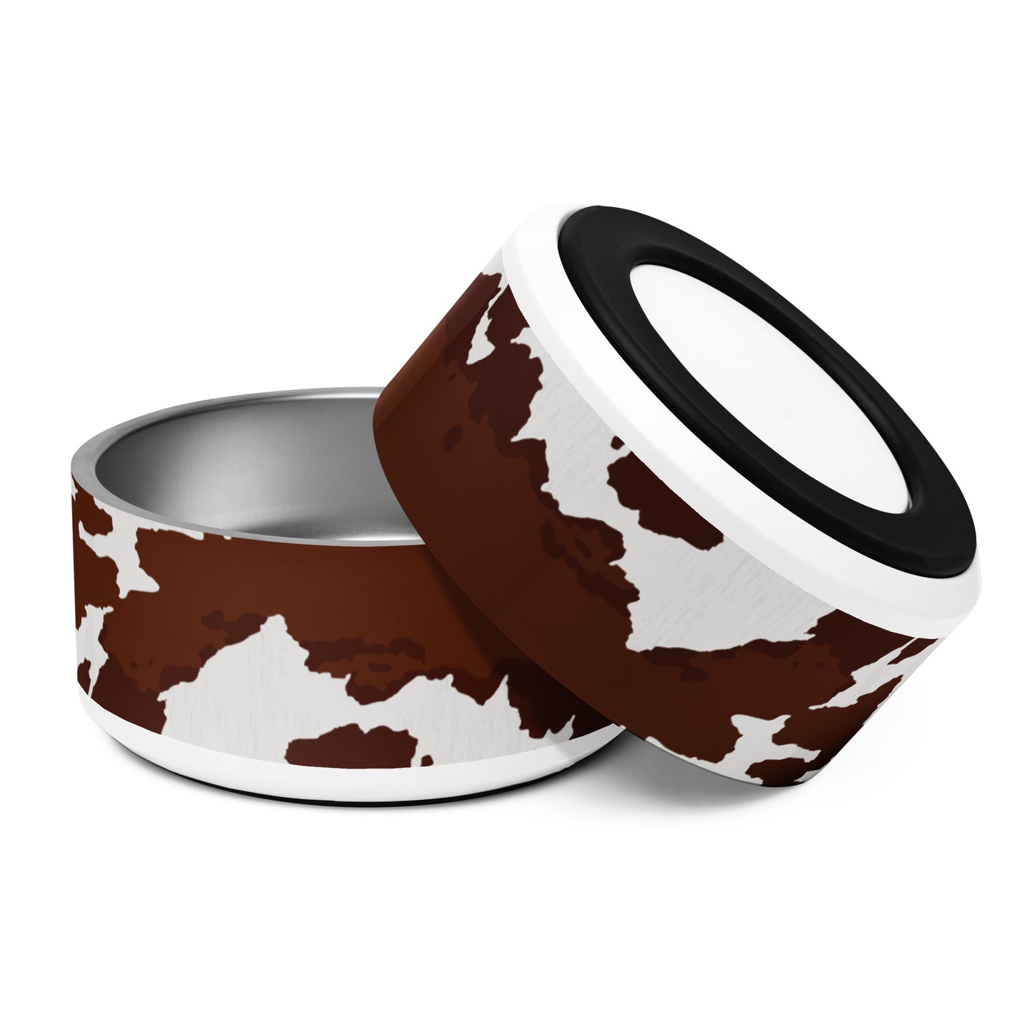 Cowhide Western Themed Printed Pet bowl CedarHill Country Market