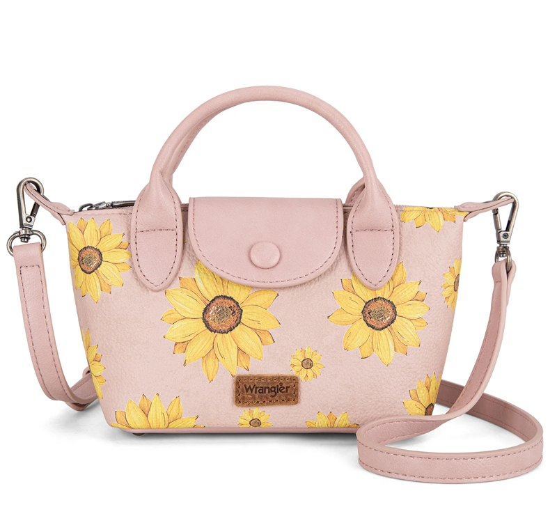 Wrangler Sunflower Print Mini Top Handle Crossbody Cedar Hill Country Market