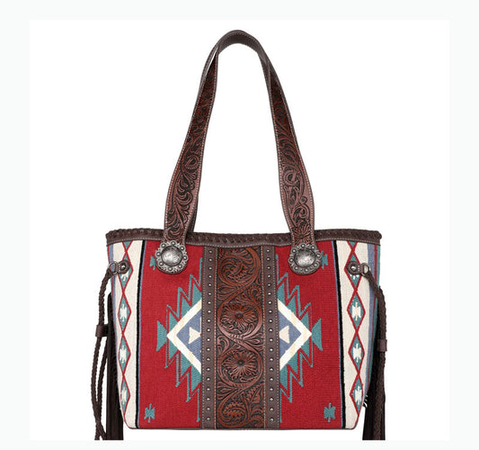 Montana West Aztec Tapestry Tooled Collection Concealed Carry Tote Cedar Hill Country Market