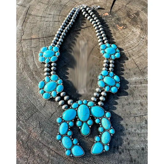 The Maya Western Chunky Squash Blossom Necklace No 506 Cedar Hill Country Market