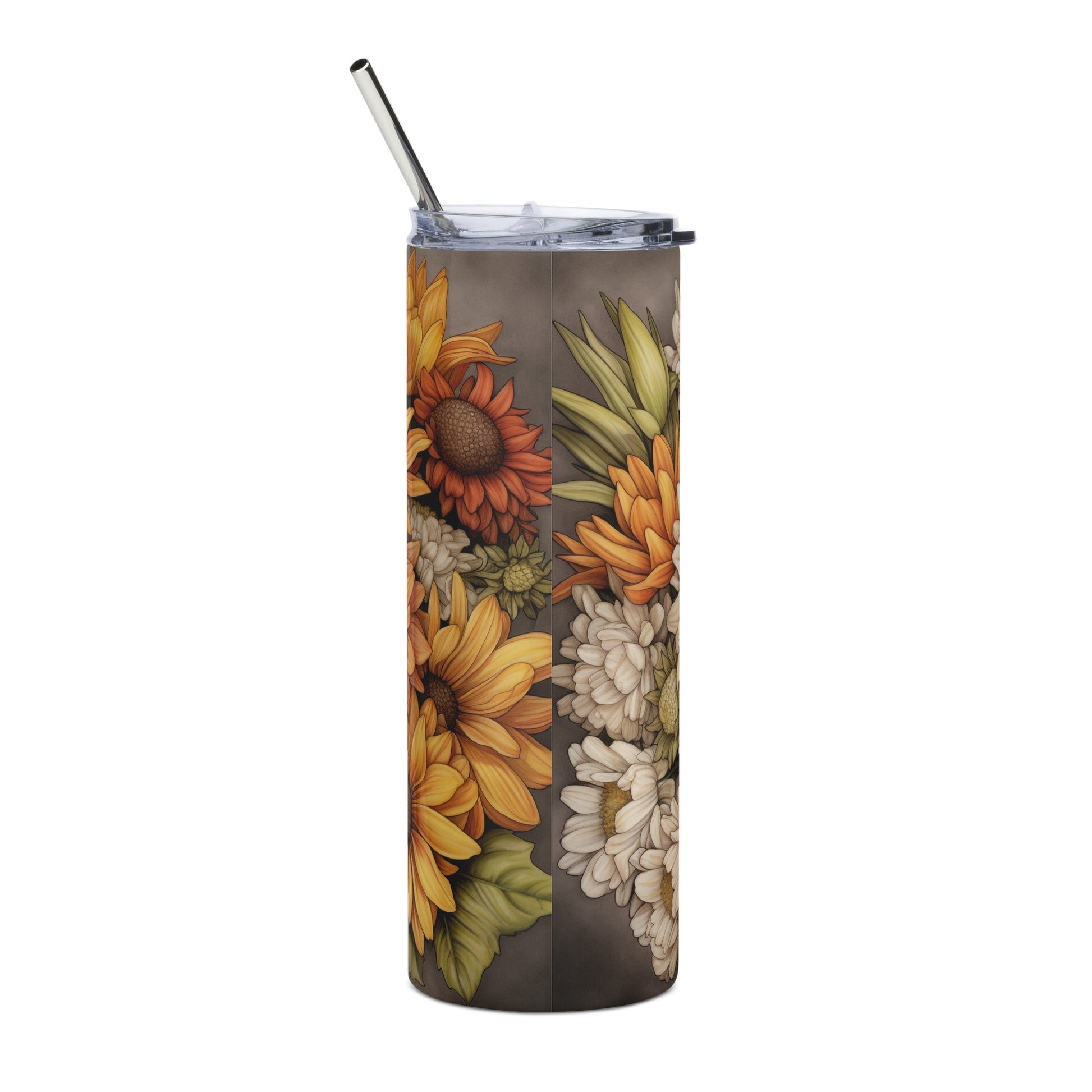 Fall Mums in Bloom Stainless steel tumbler CedarHill Country Market
