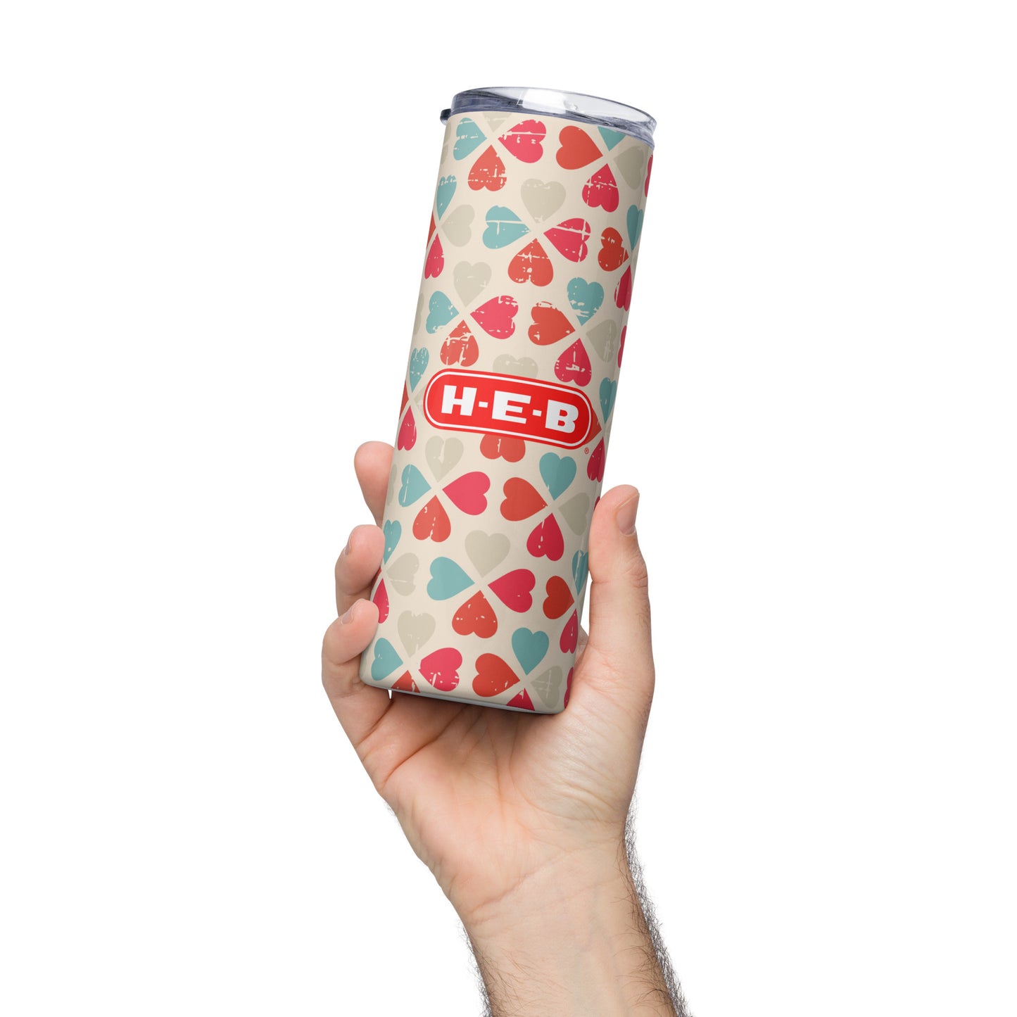 HEB Hearts Stainless steel tumbler CedarHill Country Market