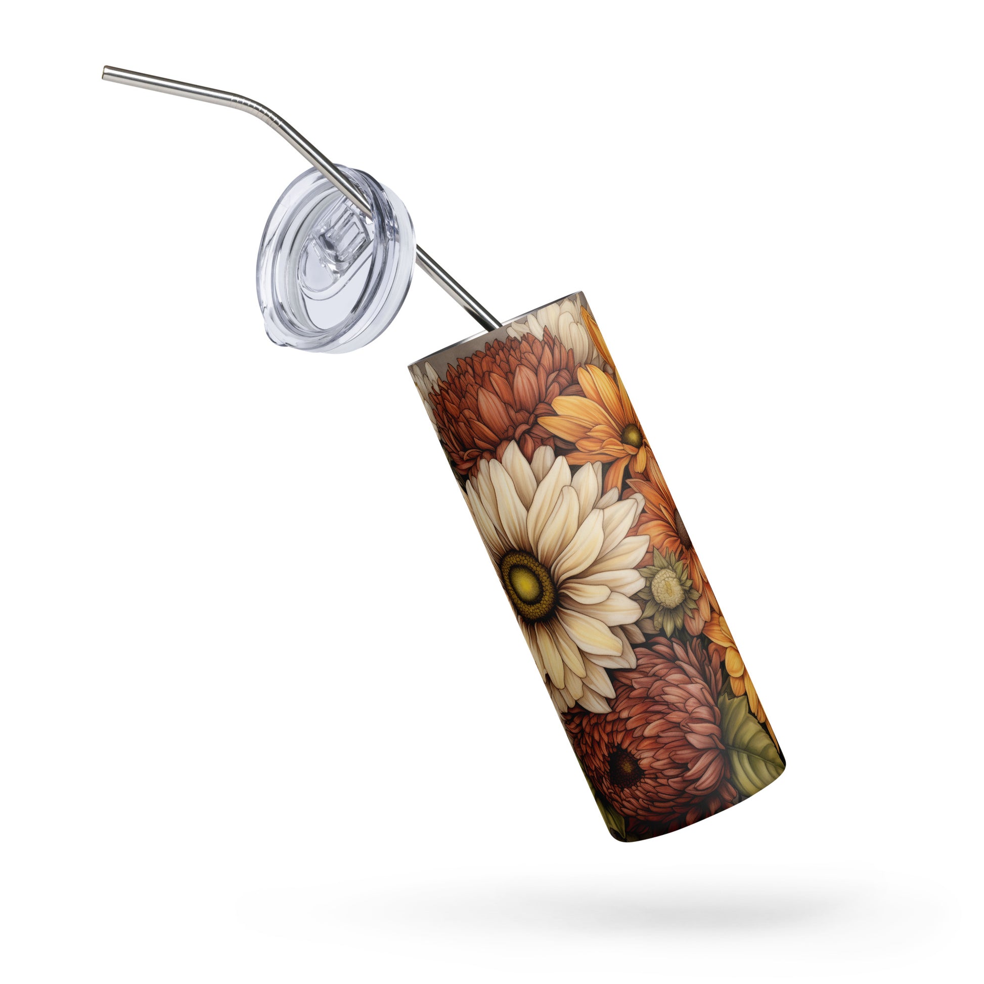 Fall Mums in Bloom Stainless steel tumbler CedarHill Country Market