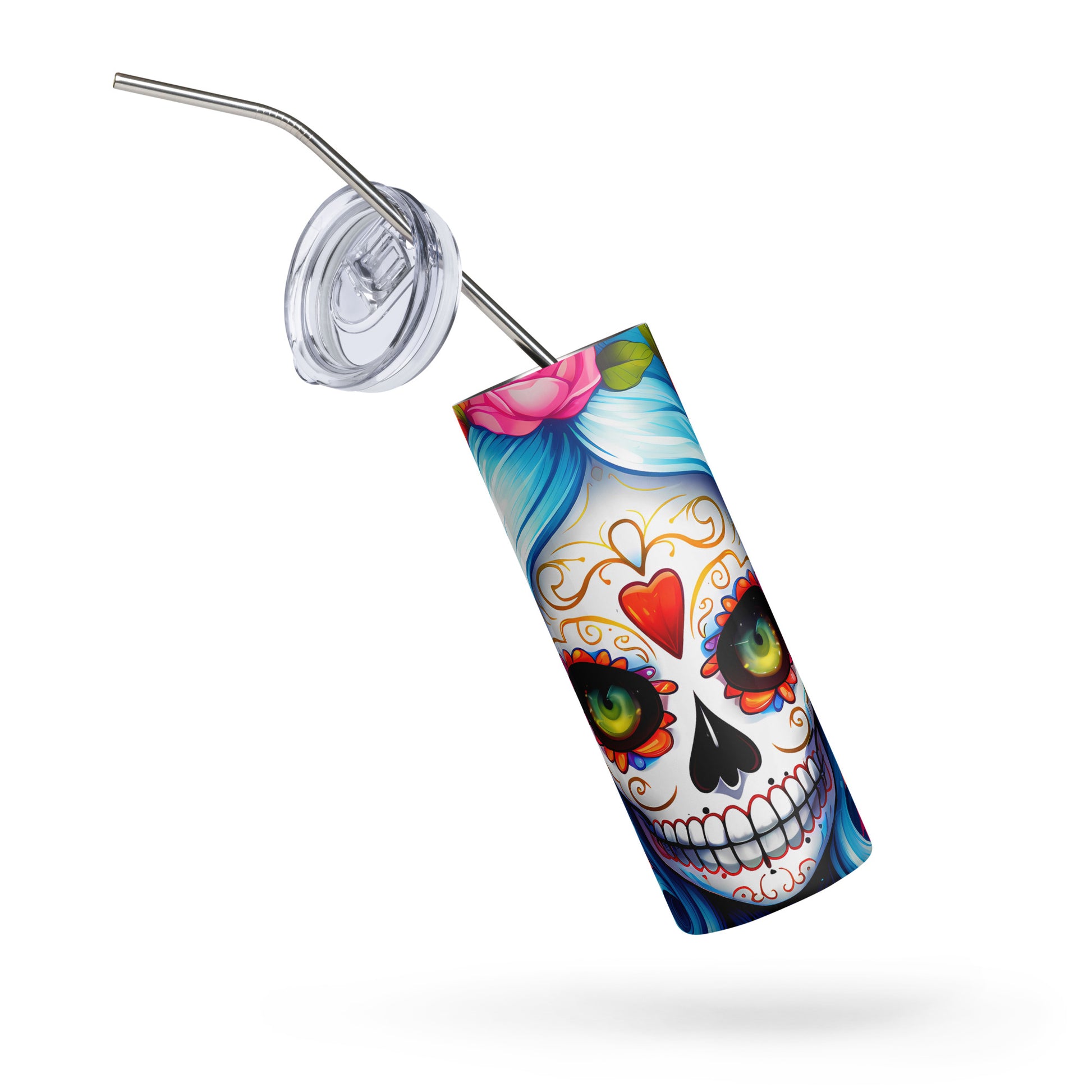 Day of the Dead Sugar Skull 01 Stainless steel tumbler CedarHill Country Market