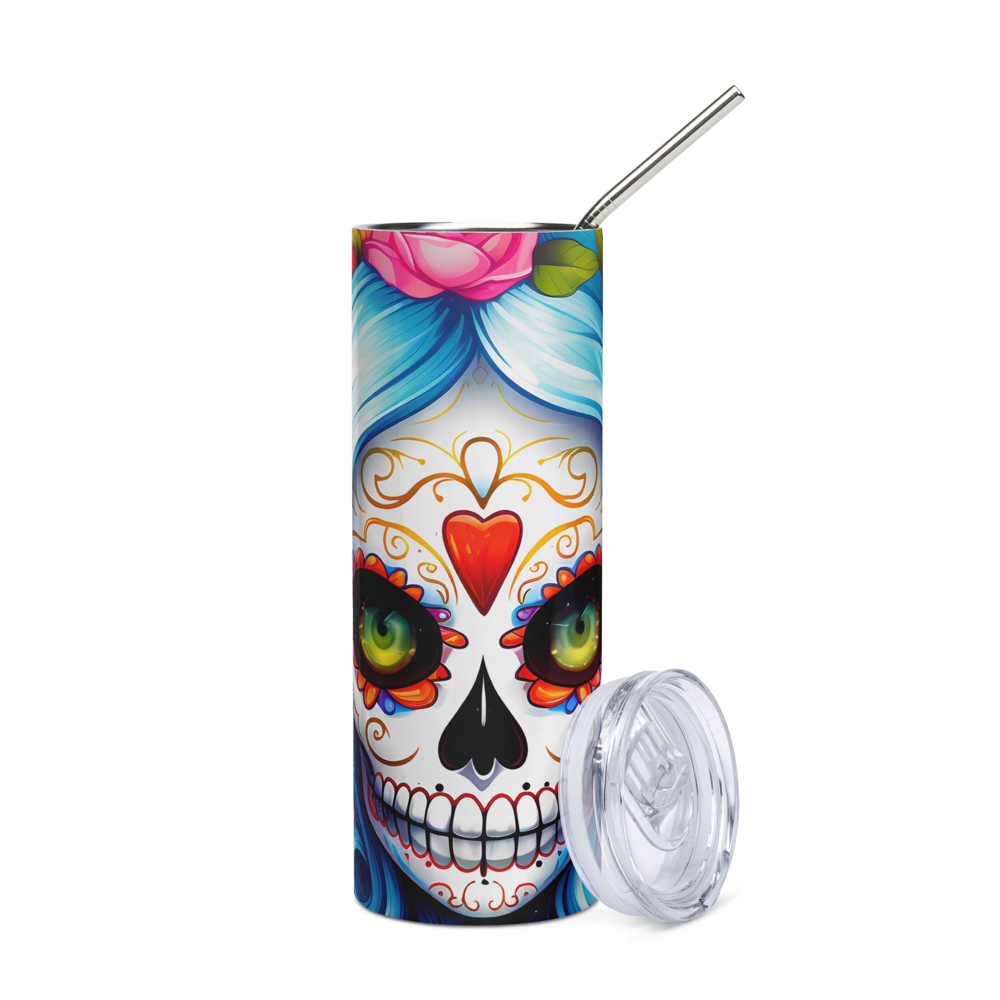 Day of the Dead Sugar Skull 01 Stainless steel tumbler CedarHill Country Market
